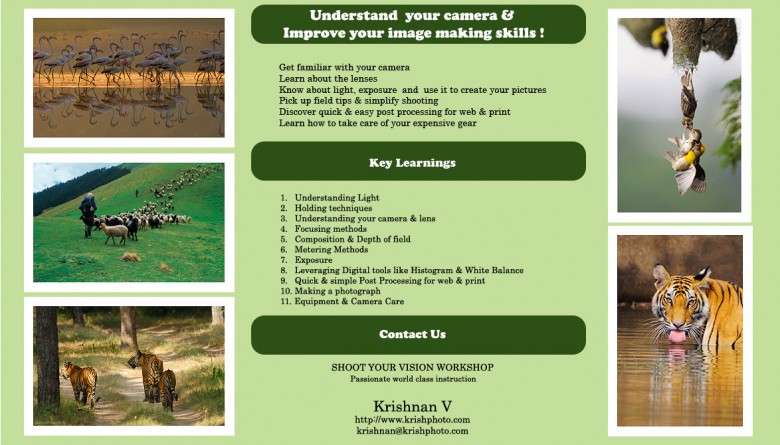 Shoot Your Vision - Basic Photography Workshop