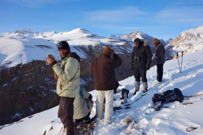 The glorious evening when we saw the three snow leopards